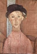 Amedeo Modigliani Madchen mit Hut Sweden oil painting artist